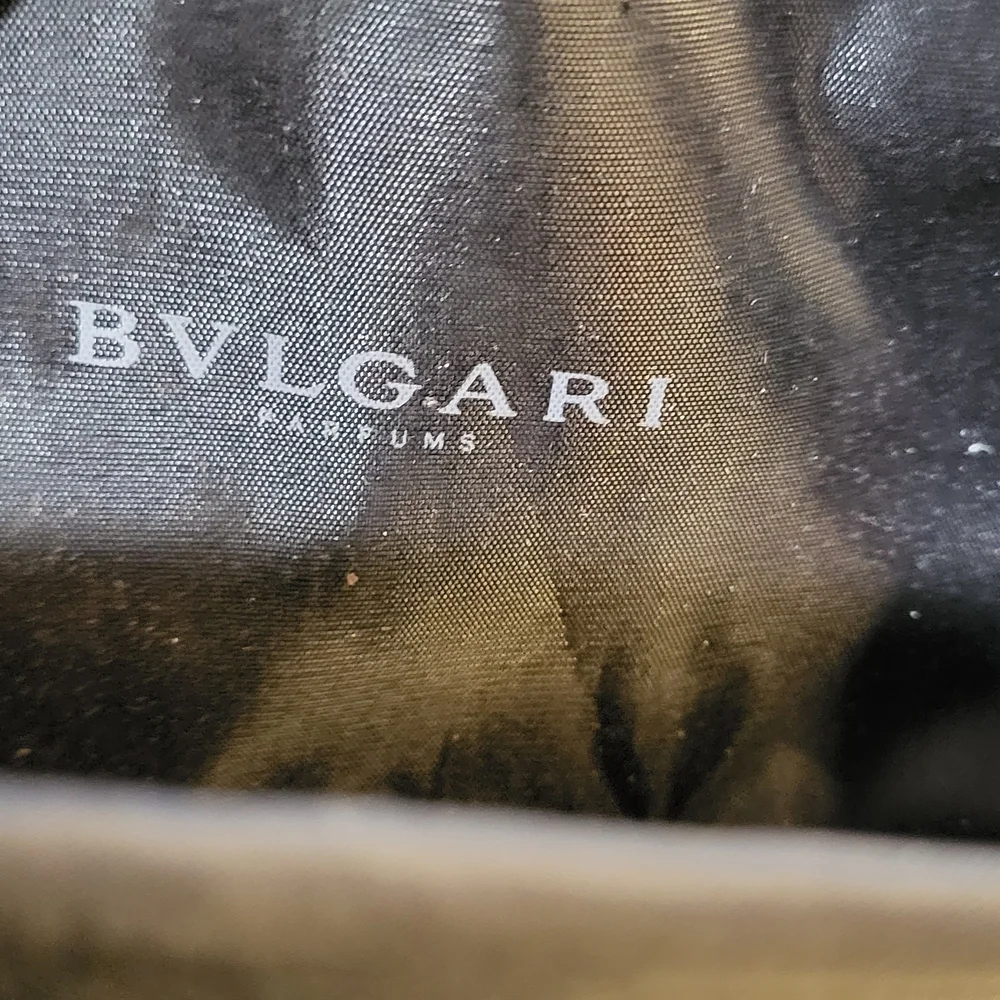 Bulgari Small Black Cylinder makeup bag